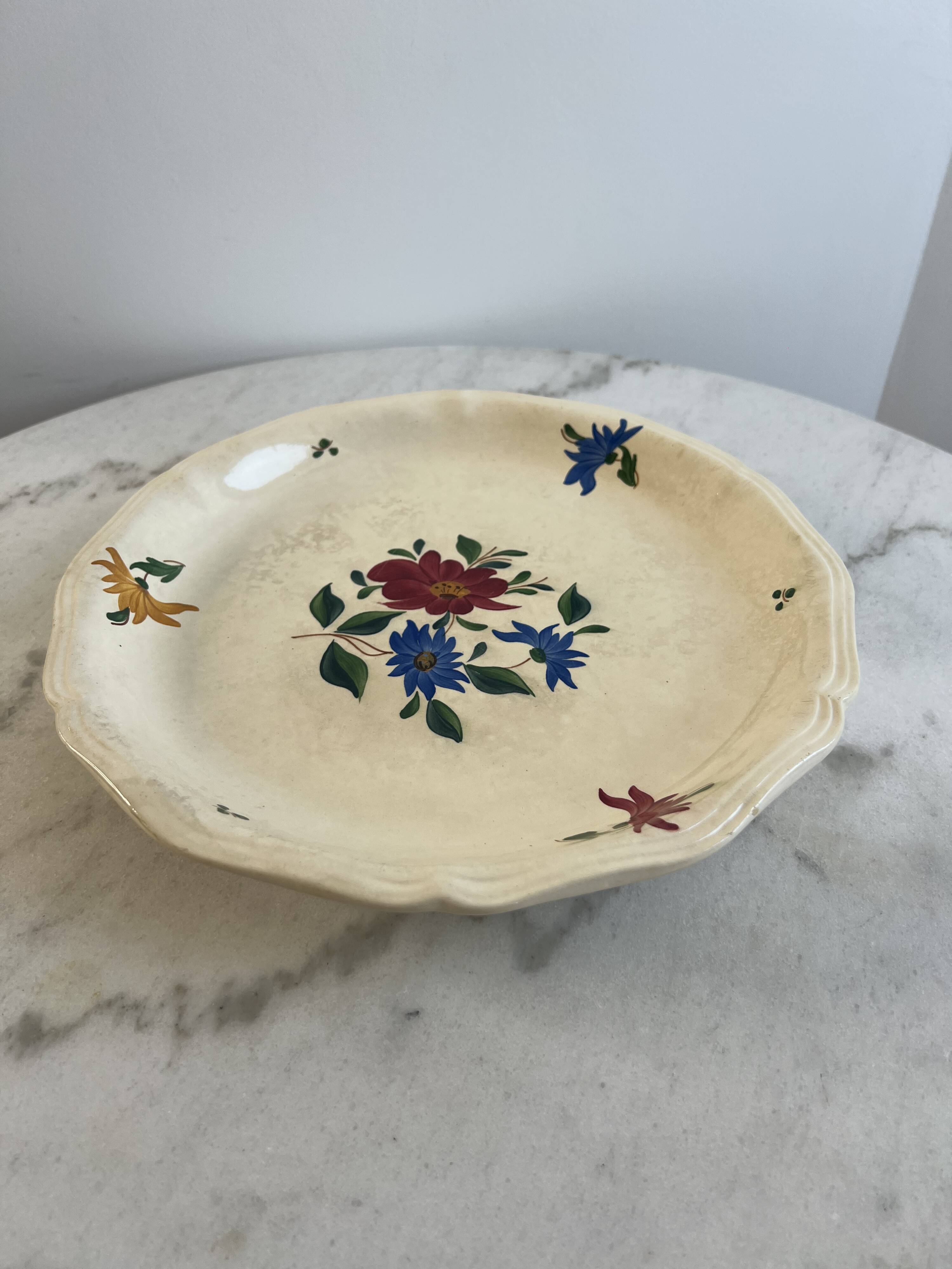 Iron earth Sarreguemines compote dish