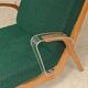 Paire de fauteuils ULUV bois et tissu vert bouclette