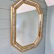 Miroir à parcloses en bois doré, Deknudt (Belgique),1970