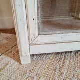 Wooden pantry and white mesh