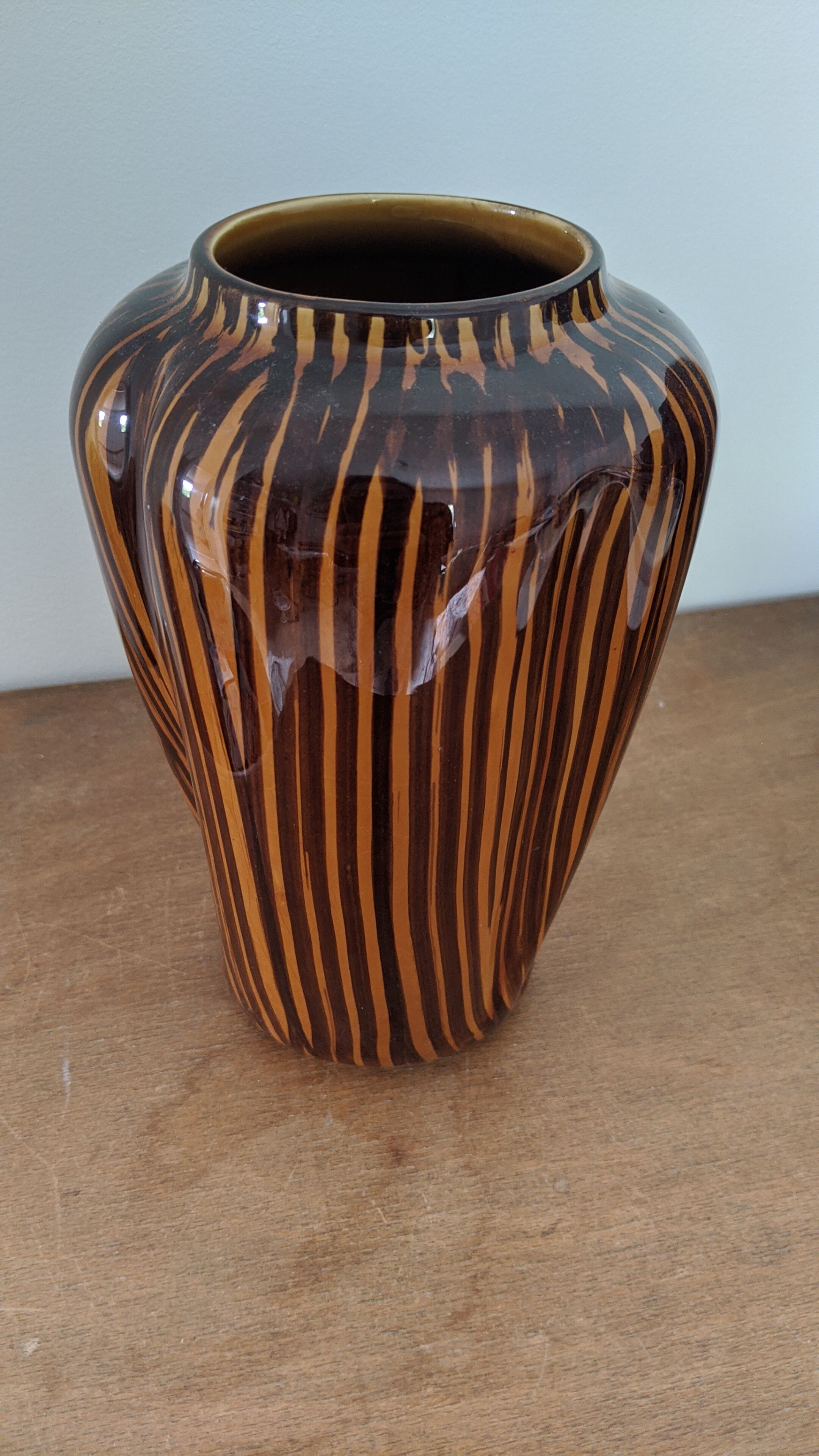 Vase Sarreguemines domino