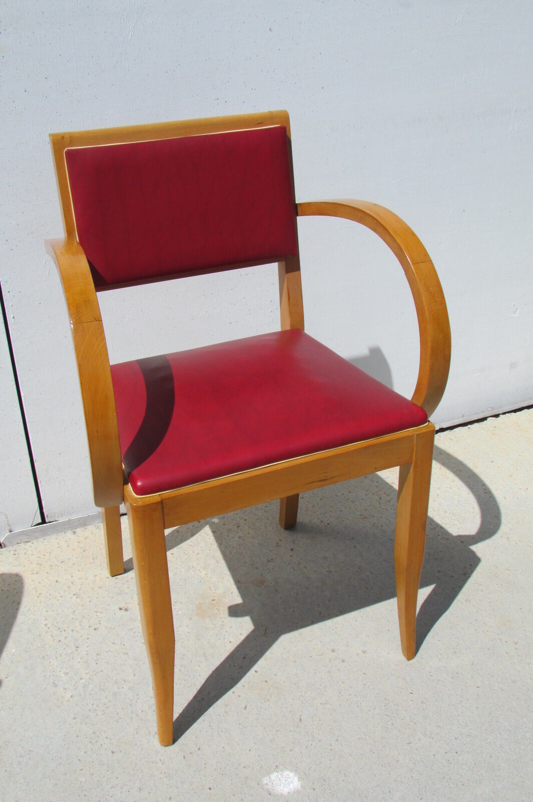Pair of bridge armchairs , year 50-60 , beech
