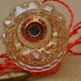 Moulded glass hanging lamp