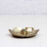 Brass flower candle holder