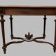 Napoleon III desk table in rosewood and 19th century veneer