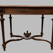 Napoleon III desk table in rosewood and 19th century veneer