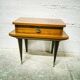 Vintage varnished wood bedside table