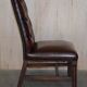 Pair of vintage leather Chesterfield accent chairs