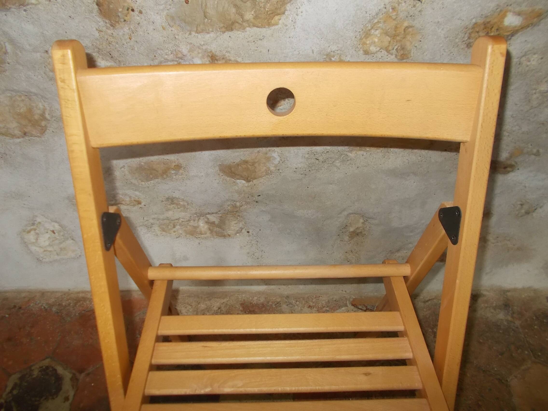 Vintage wooden folding chair