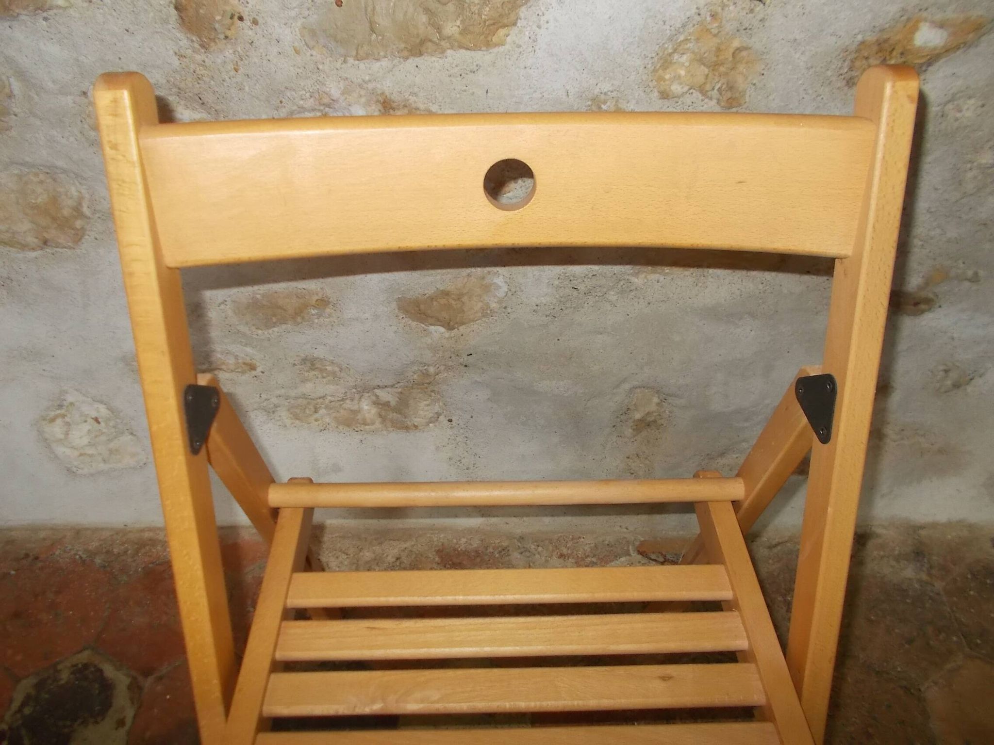Vintage wooden folding chair