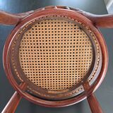 Set of 6 Fischel chairs in cane wood