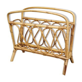 Rattan magazine rack