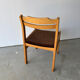 Set of 6 beech frame chairs in vintage 70s Scandinavian style.