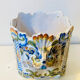 Earthenware cache pot from ROUEN, 19th century.
