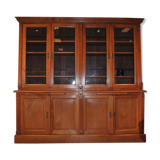 Two-body blond walnut library