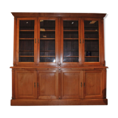 Two-body blond walnut library