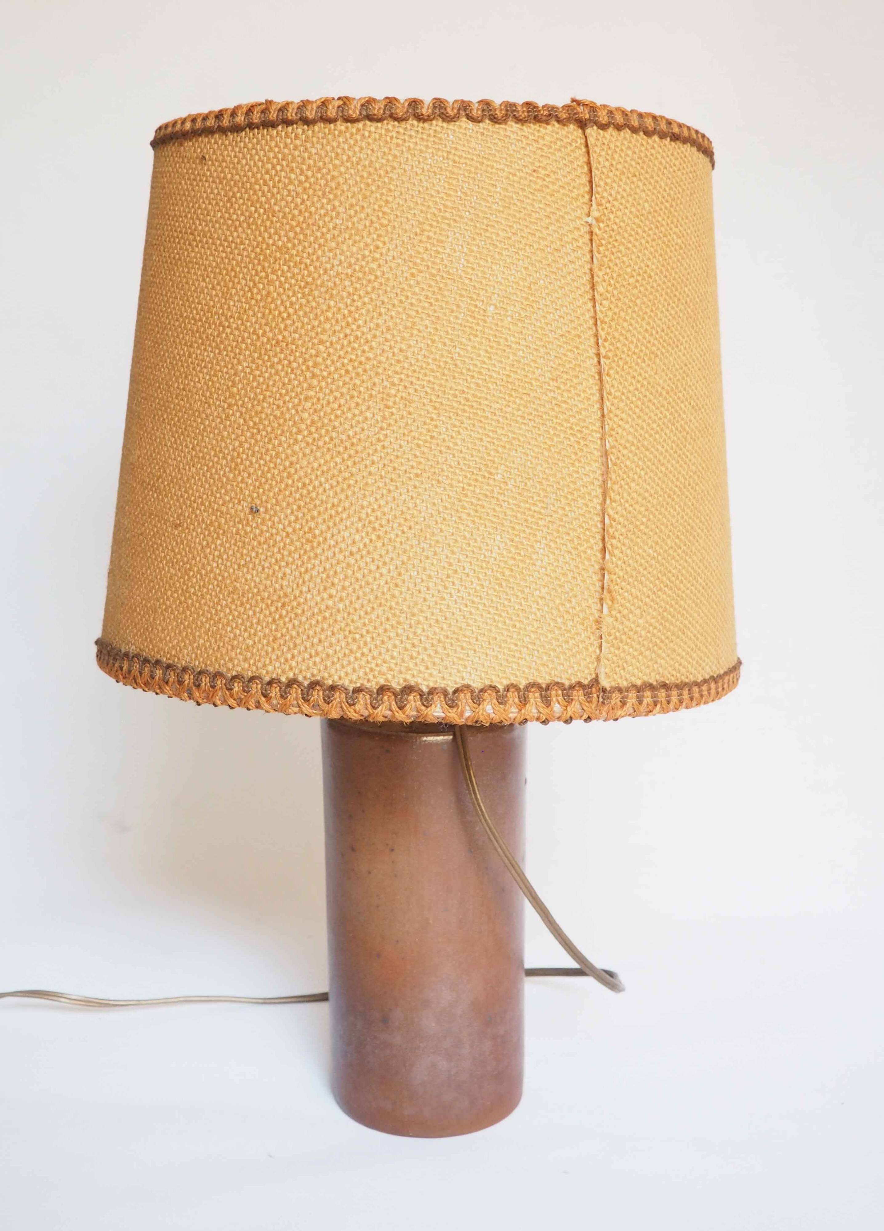 Lampe céramique tube grès