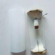 Brass and glass wall light
