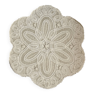 Textile Plafond /ceiling lamp, swedish modern, crochet, Flower shaped, 1940