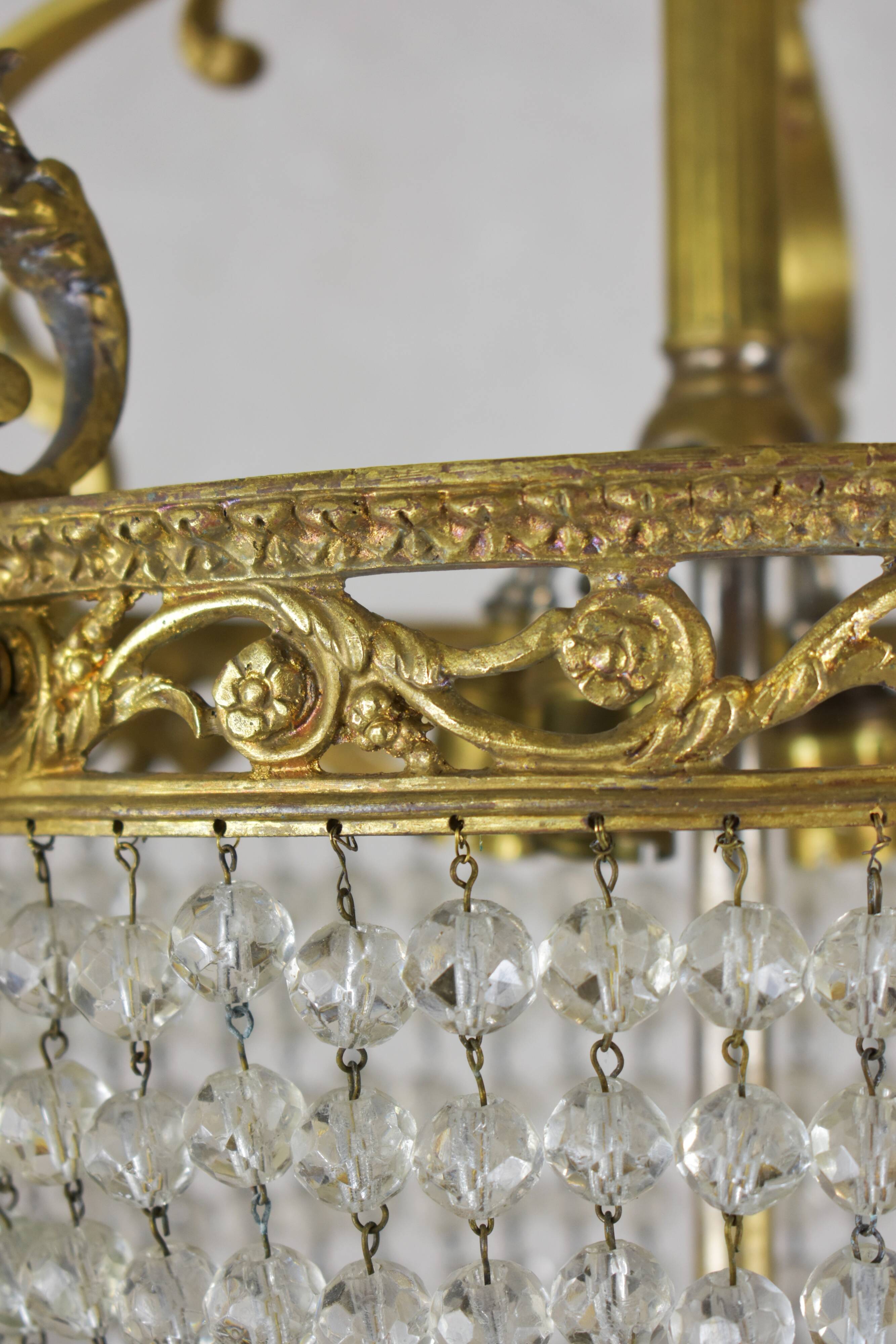 Napoleon-style tassel chandelier