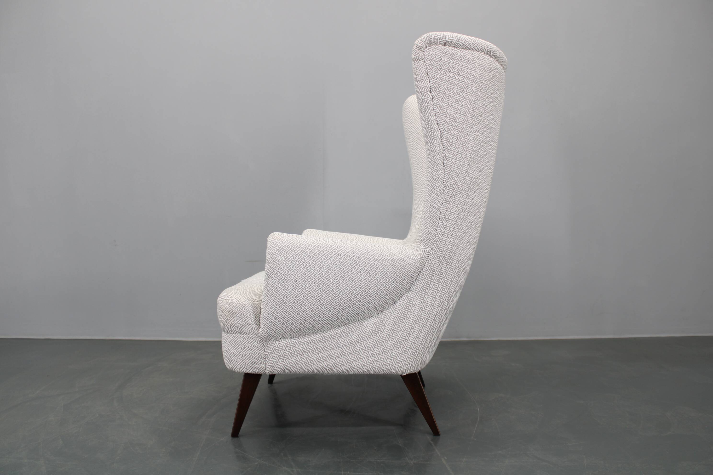 1960s Restored Wingback Chair, Czechoslovakia