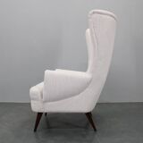 1960s Restored Wingback Chair, Czechoslovakia