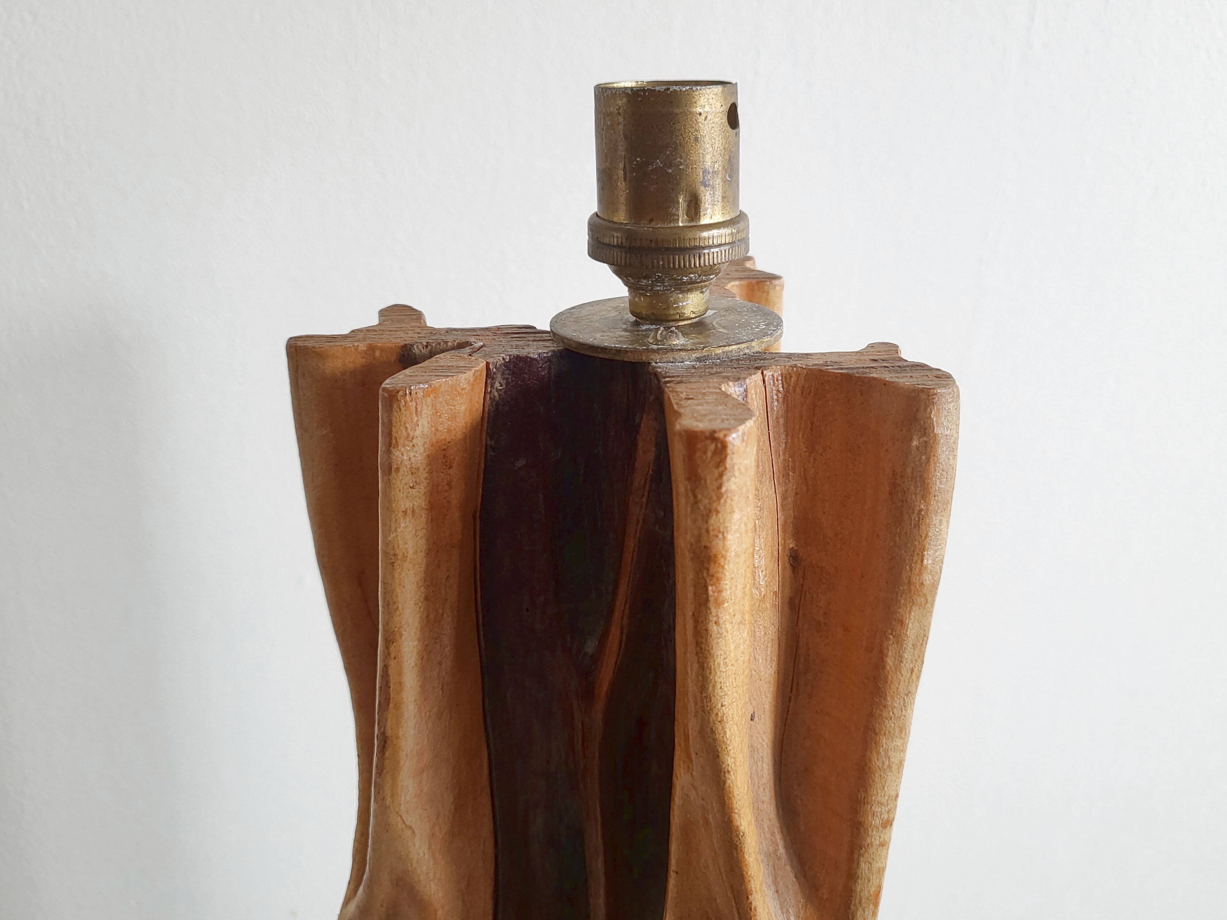 Vintage driftwood & mahogany floor lamp 1960s