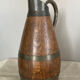 Beaune brandy pitcher in solid oak with brass rims 1970s