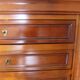 large curved chest of drawers - solid wood - cherry - 4 drawers - Louis Philippe