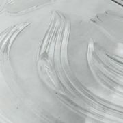 Glass Serving Dish Decorated with Art Deco Tulips