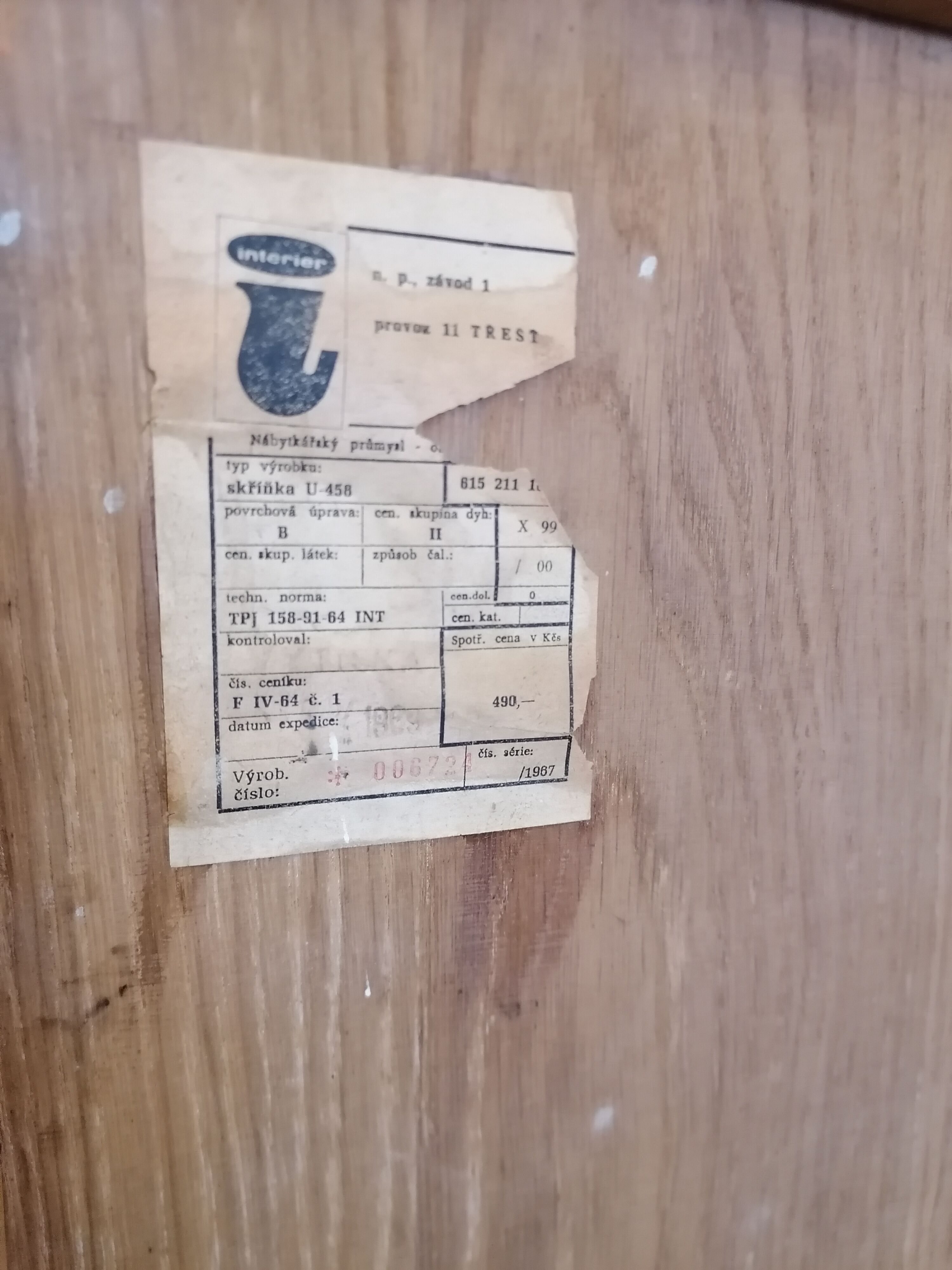 Jiri Jiroutek's chest of drawers 1960s