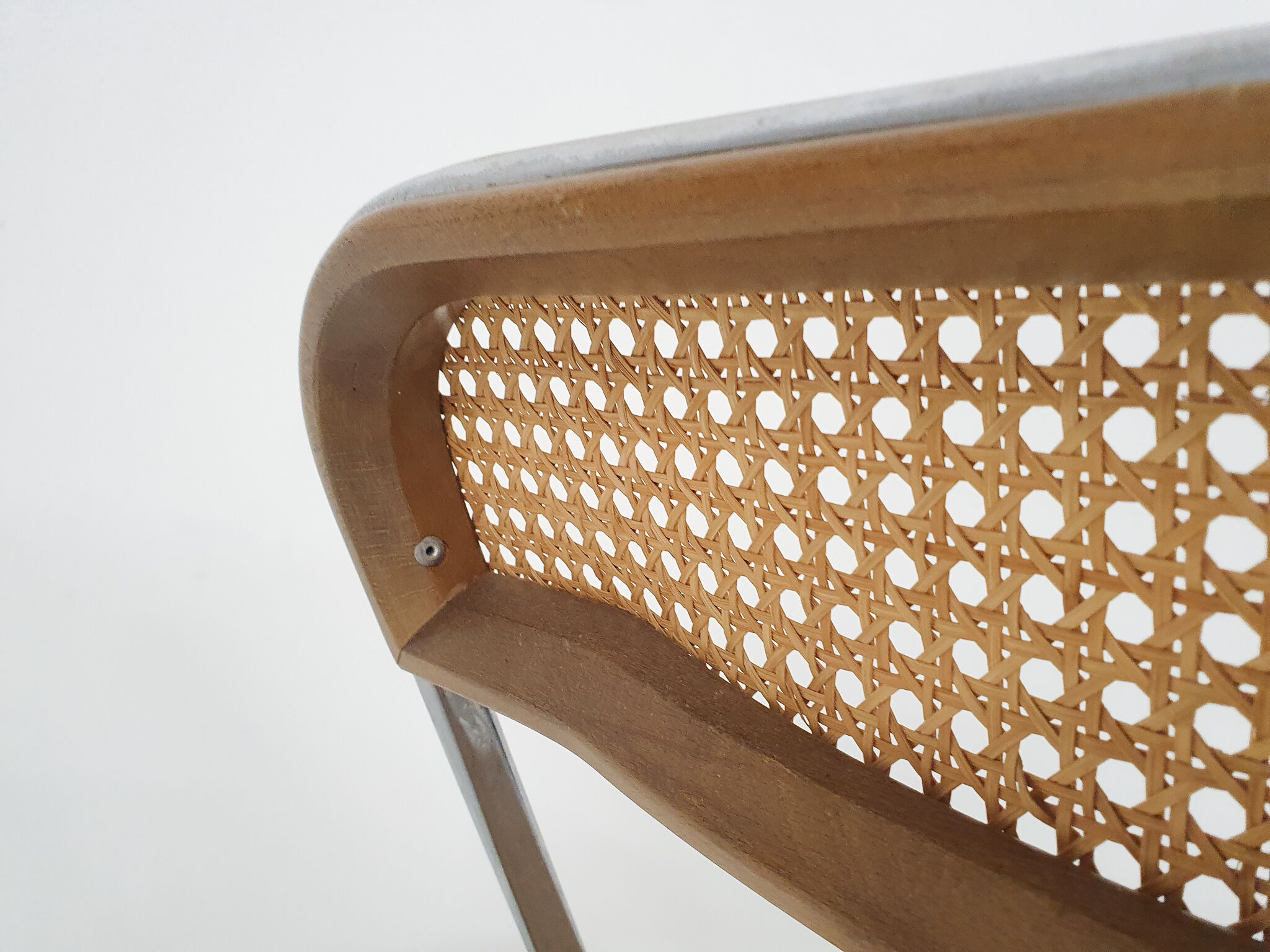 Webbing folding chair by Giancarlo Piretti for Castelli, model Plia, Italy 1967