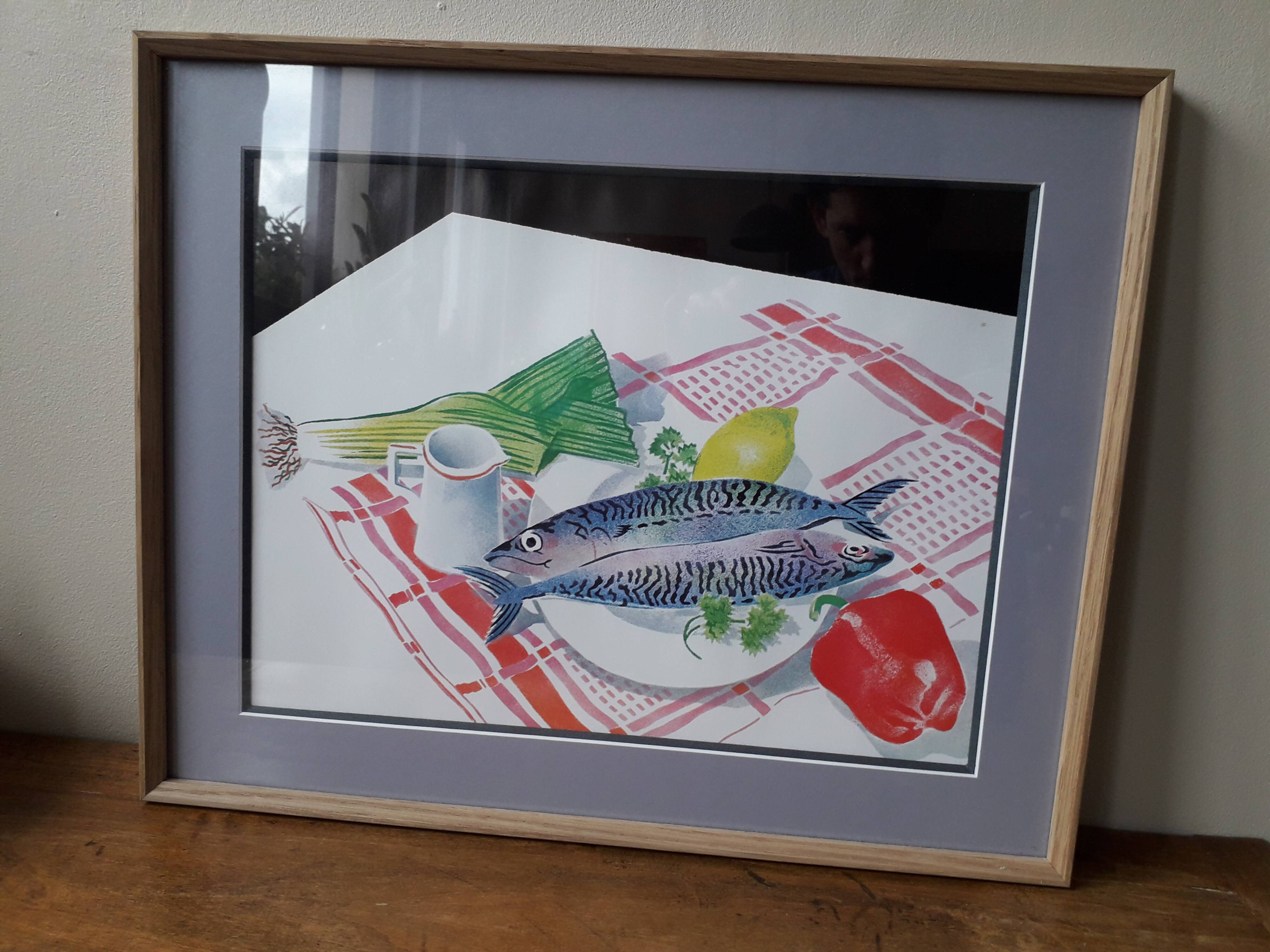 Vintage English illustration representing a still life