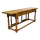 Large folding blond mahogany console - Indian work from the 1980s
