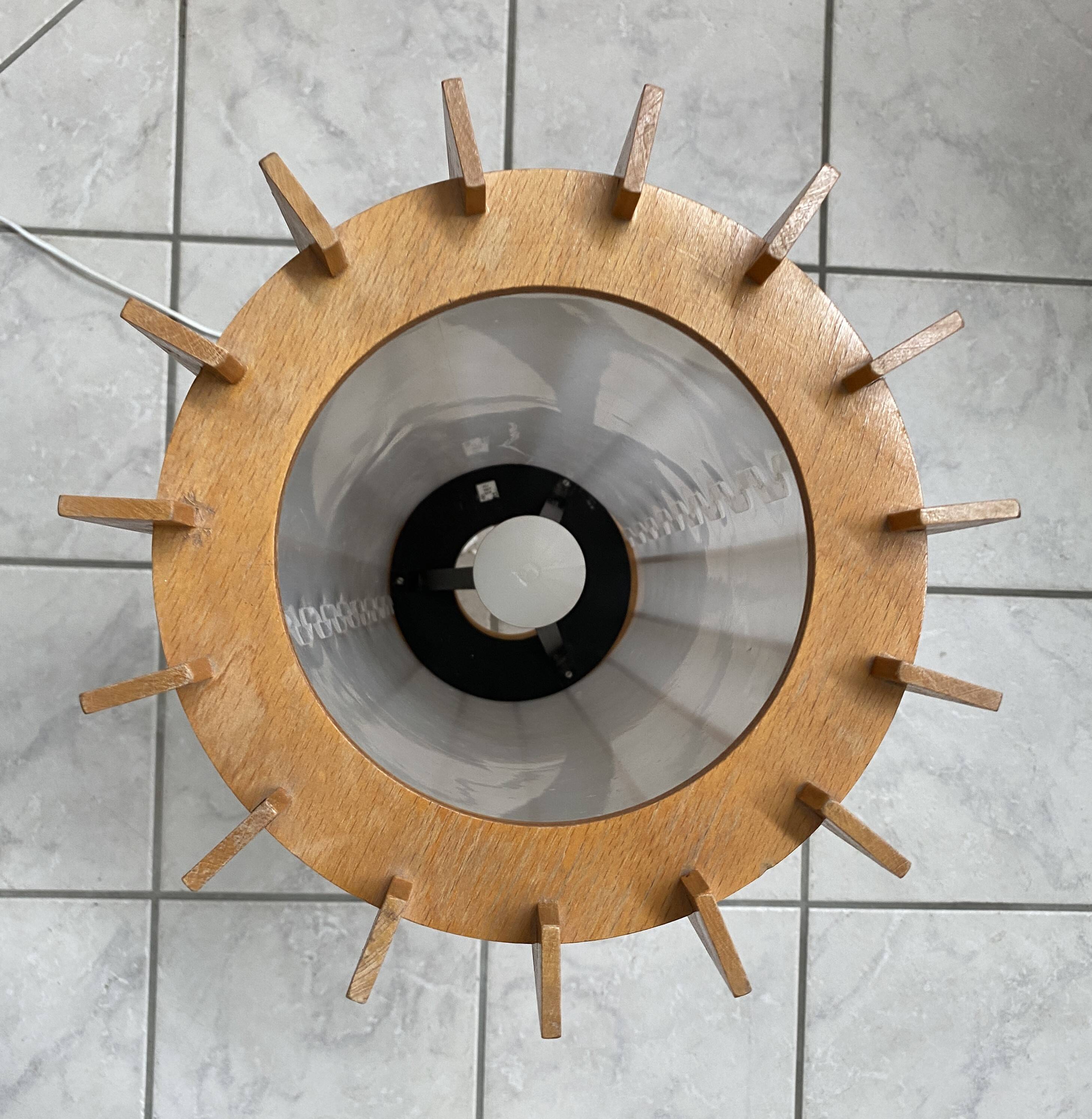 Wood table lamp 1960s
