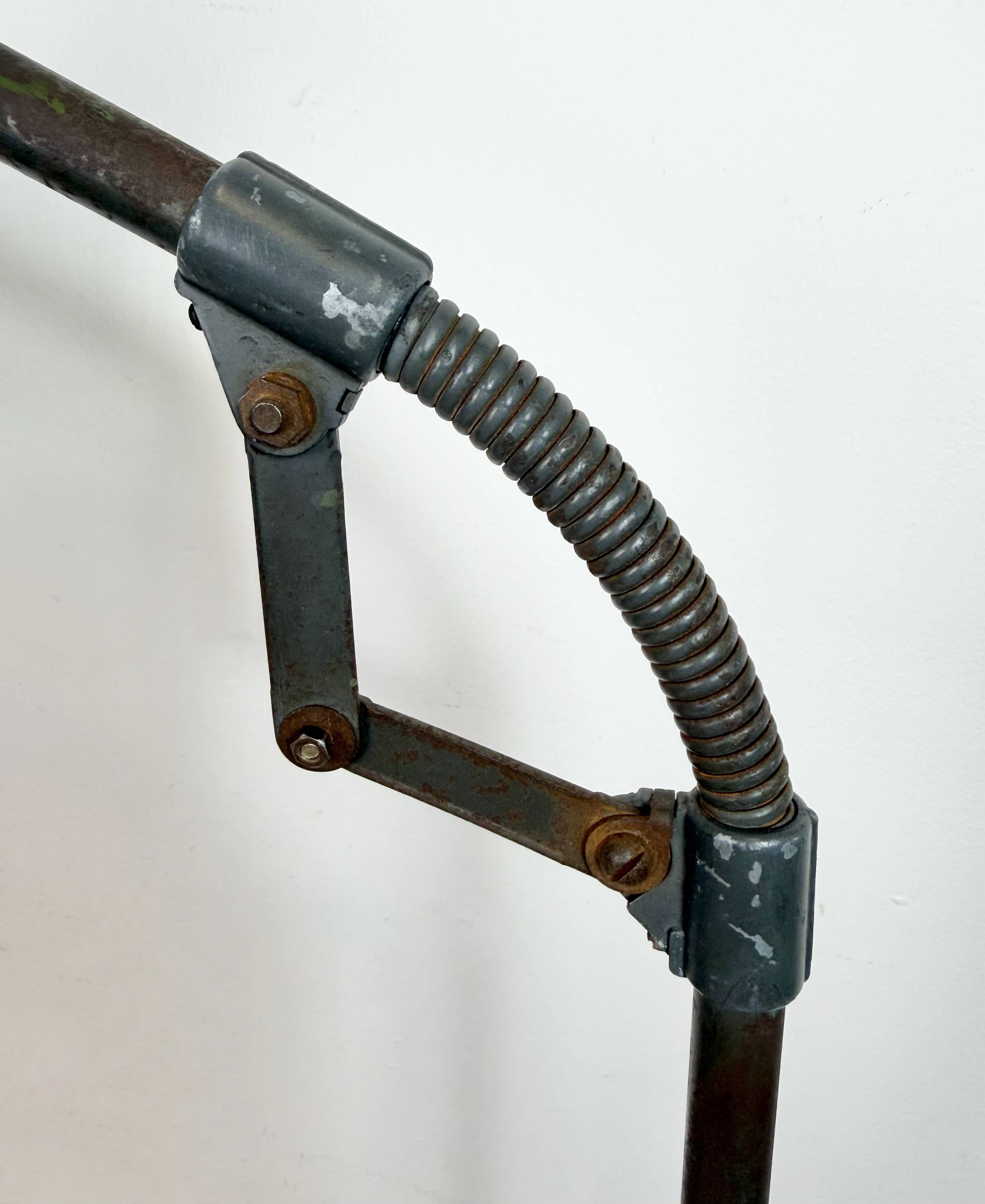 Industrial Grey Enamel Workshop Table Lamp from Siemens, 1950s