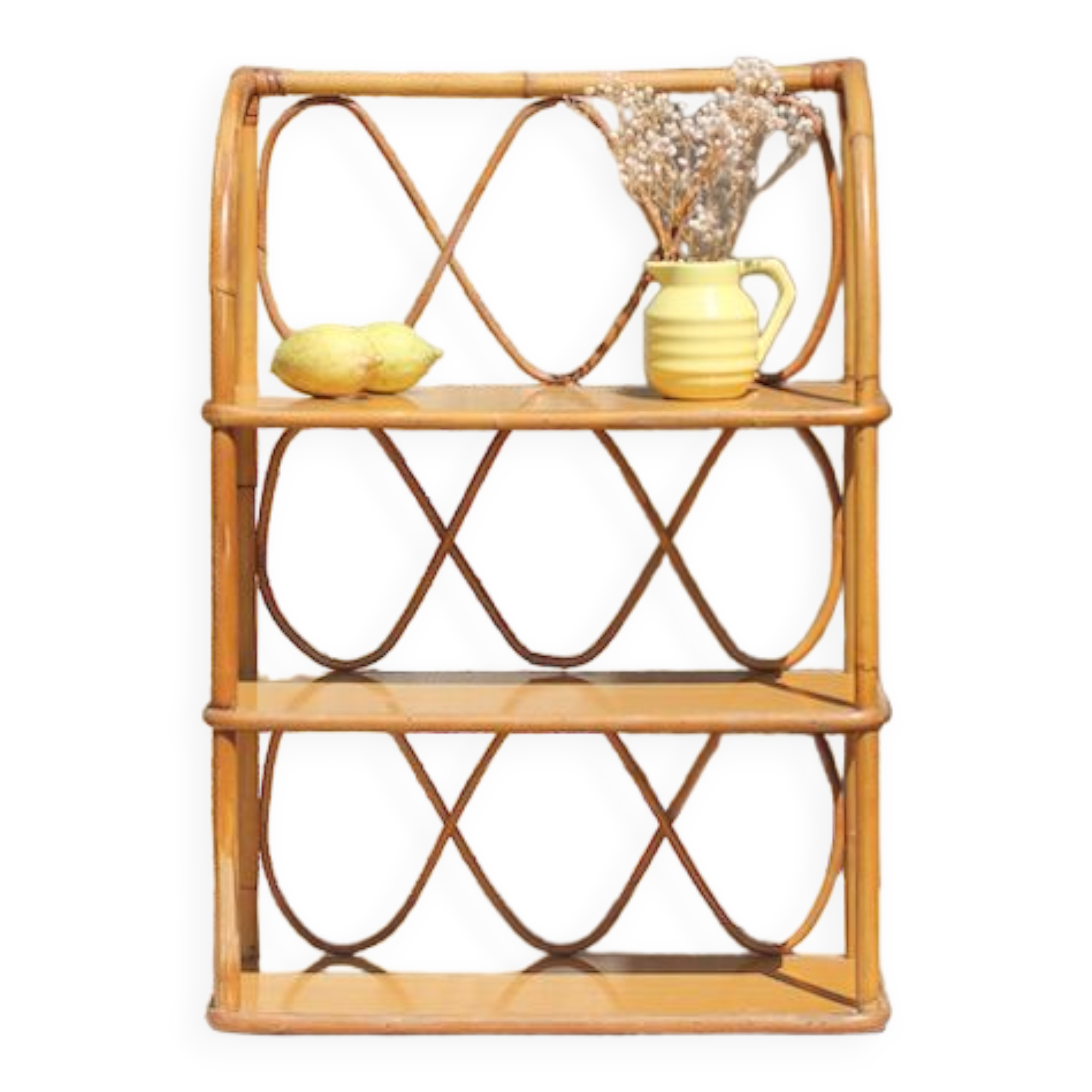 Etagère rotin vintage