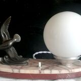 Art Deco bird night light lamp