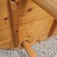 70s oval pine coffee table