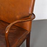 Vintage leather armchair of Danish design
