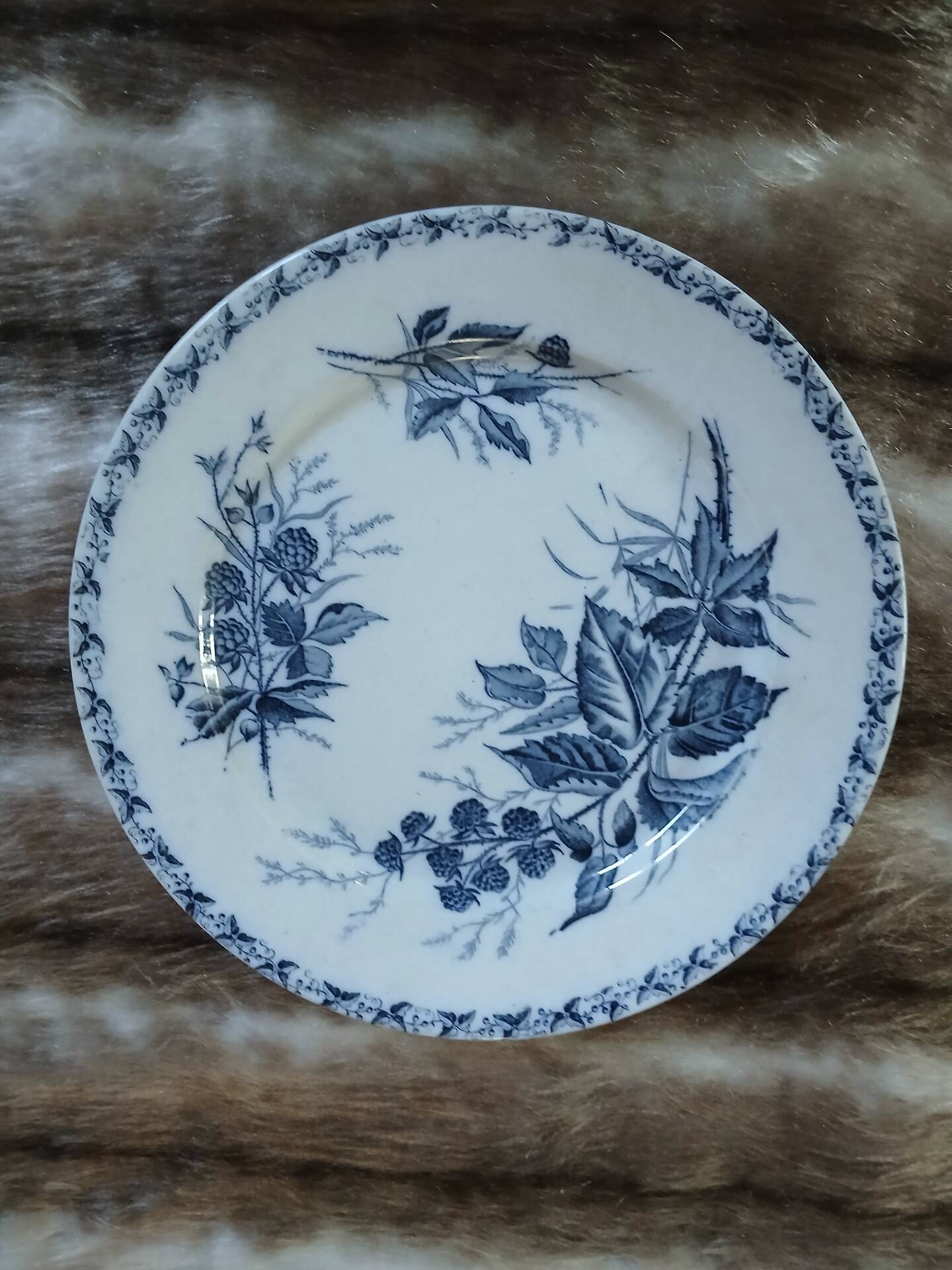 20 mismatched antique flat plates in ironstone