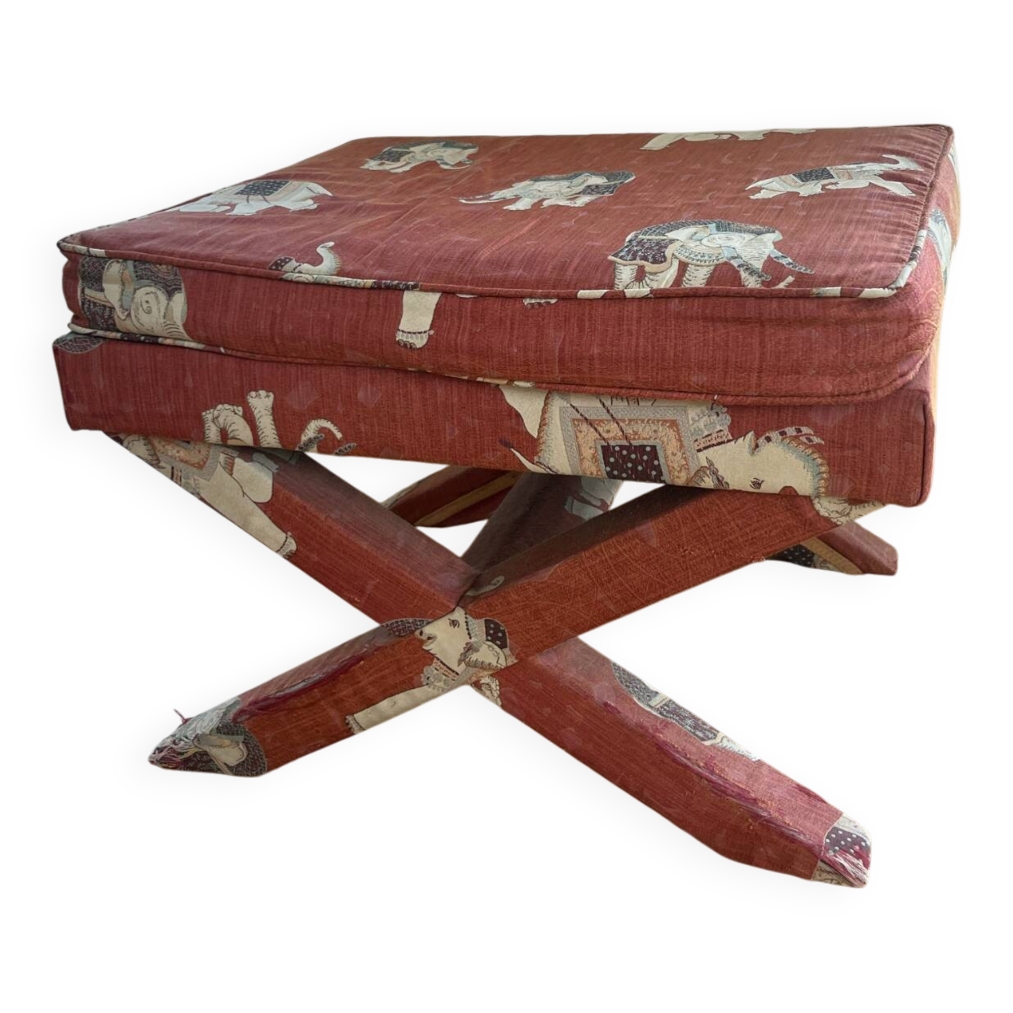 Stone Frey fabric stool for the living room.