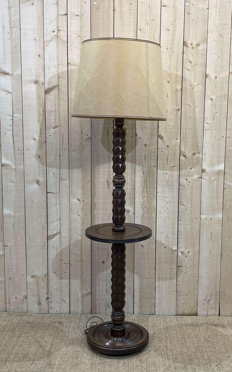 Beech floor lamp from the 1950s