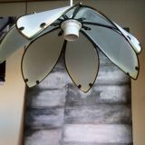 Daisy suspension shortbread glass and vintage brass