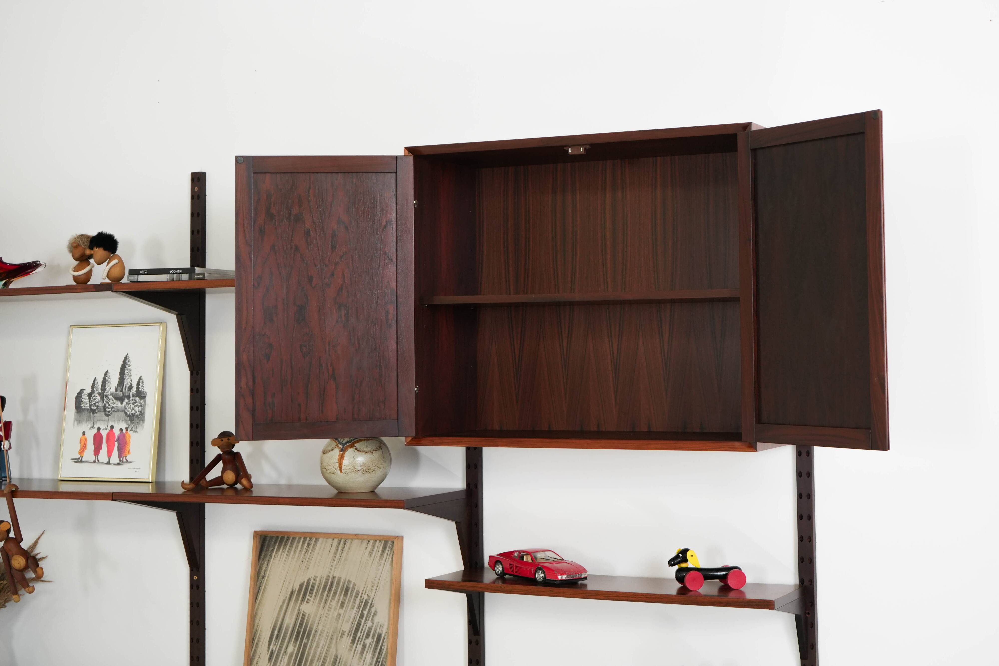 Modular shelving by Poul Cadovius, rosewood, 1970s