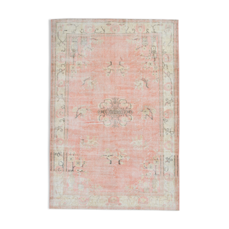 Tapis en laine rose 282x191cm