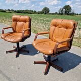 Set of 2 vintage Scandinavian armchairs co.fe.mo Italy 1970