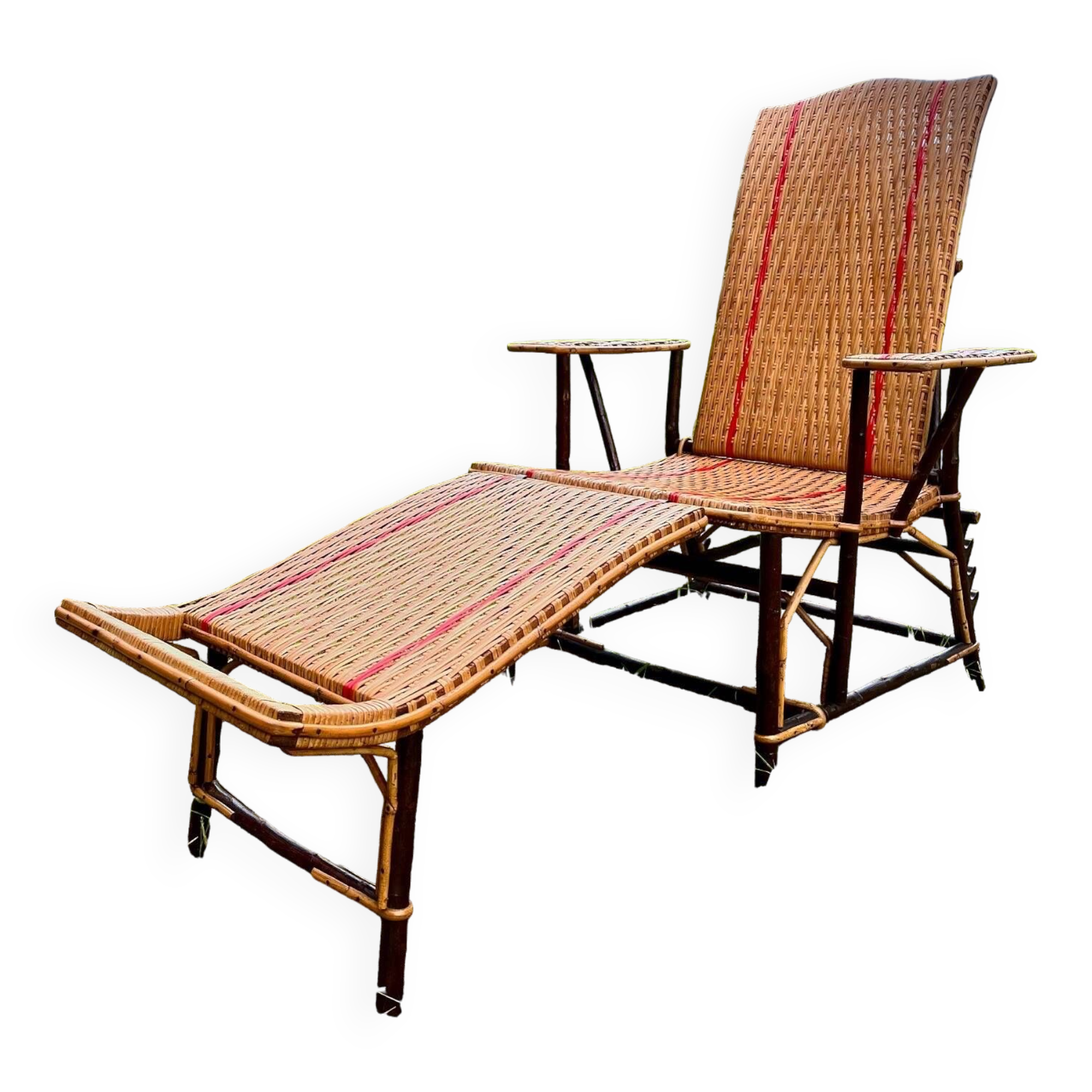 Rattan lounge chair from the 1950s