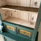 Antique polychrome Alsatian kitchen cupboard