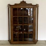 Antique wooden wall display cabinet